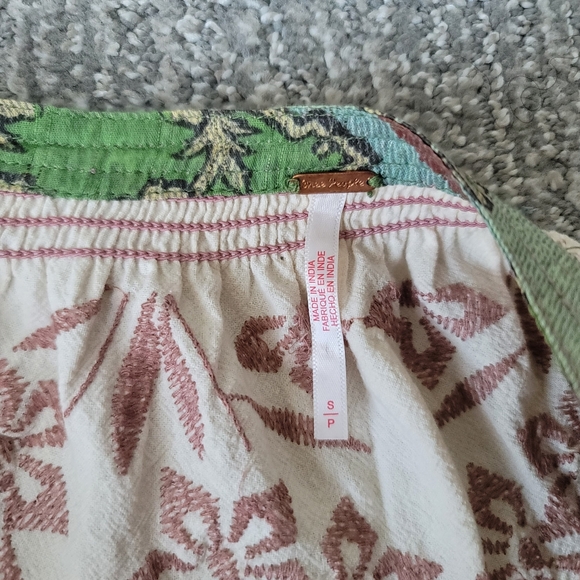 Free People Day Dreaming Boho Embroidered Mini Dress, Small, Color Lake Combo - Picture 11 of 11